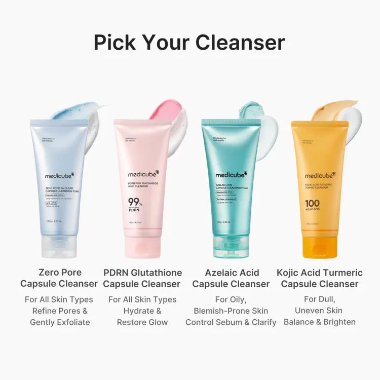 Medicube Pdrn Pink Glutathione Capsule Cleansing Foam 120g