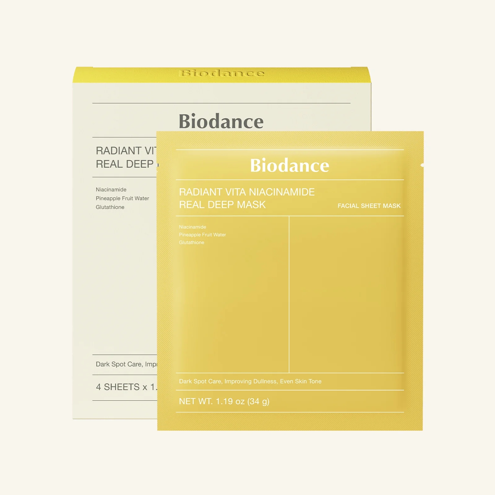 Biodance Radiant Vita Niacinamide Real Deep Mask 34g