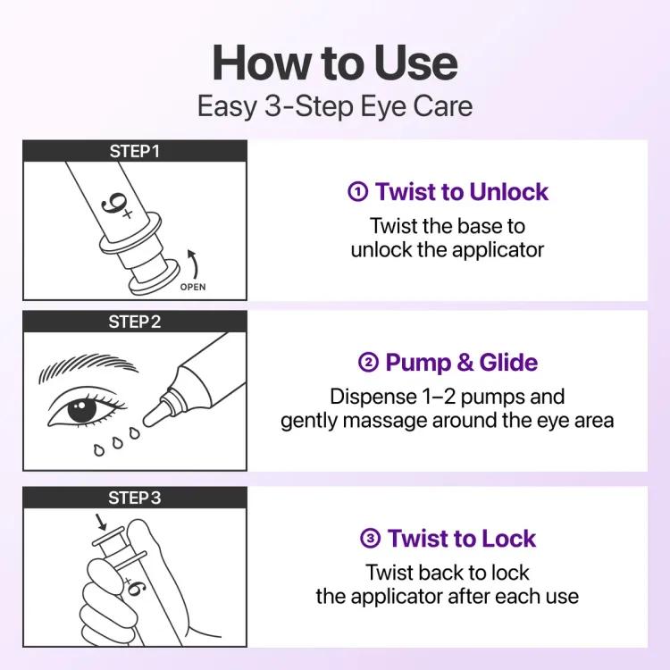 Numbuzin No9 Nad+ Retinol Volumetox Eye Cream 20ml Duo