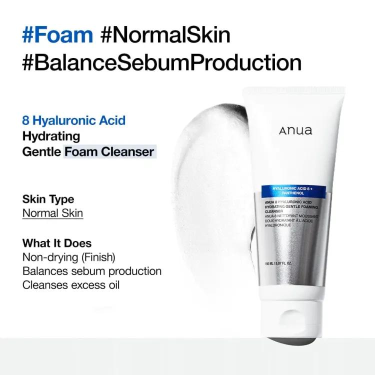 Anua 8 Hyaluronic Acid Moisturizing Gentle Gel Cleanser 150ml