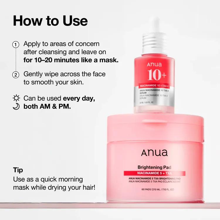 Anua Niacinamide 5 Txa Brightening Pad (60ea) 210ml