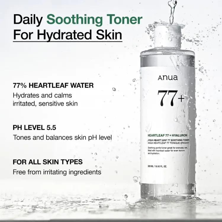 Anua Heartleaf 77% Toner, 500ml