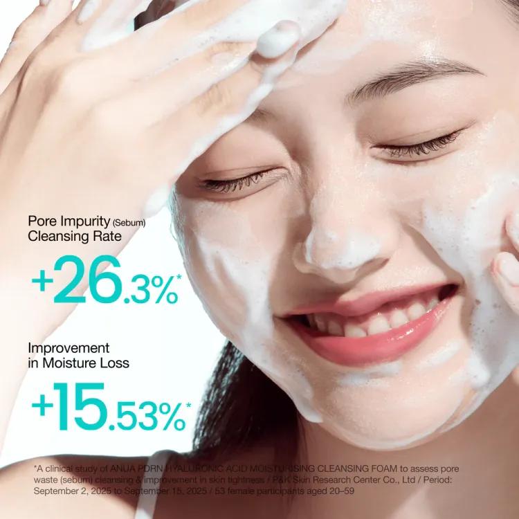 Anua Pdrn Hyaluronic Acid Moisturizing Cleansing Foam, 150ml