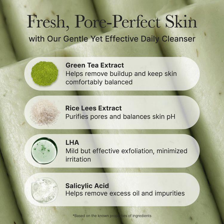 Arencia Green Tea + Lha Pore Rice Cake Cleanser 150g
