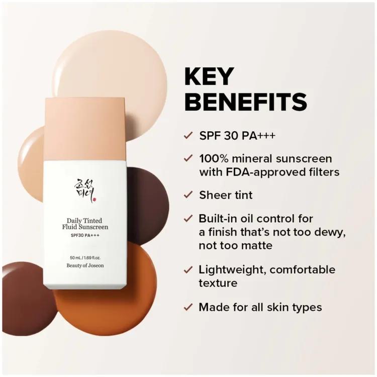 Beauty Of Joseon Daily Tinted Fluid Sunscreen Spf, 50ml