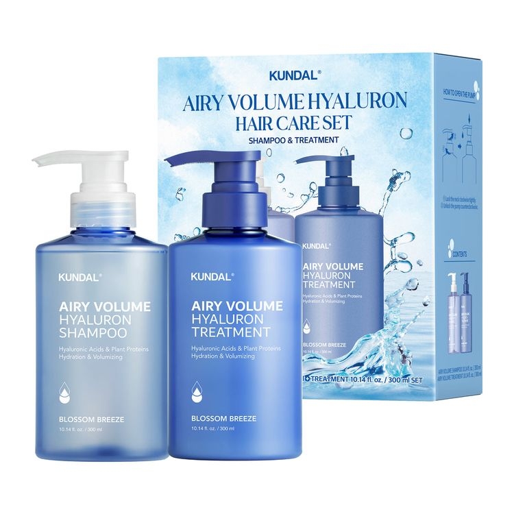 Kundal Airy Volume Hyaluron Shampoo+treatment 300ml