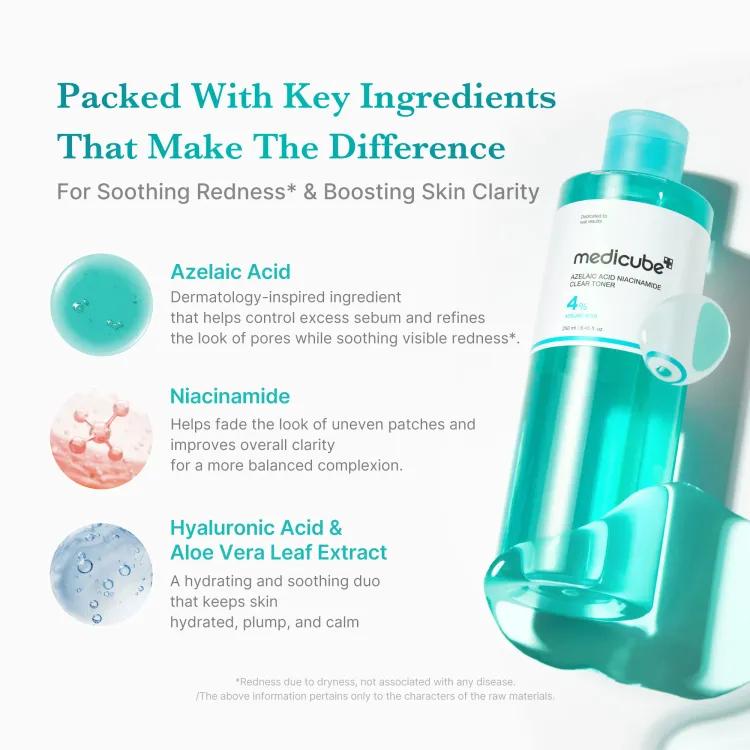 Medicube Azelaic Acid Niacinamide Clear Toner 250ml