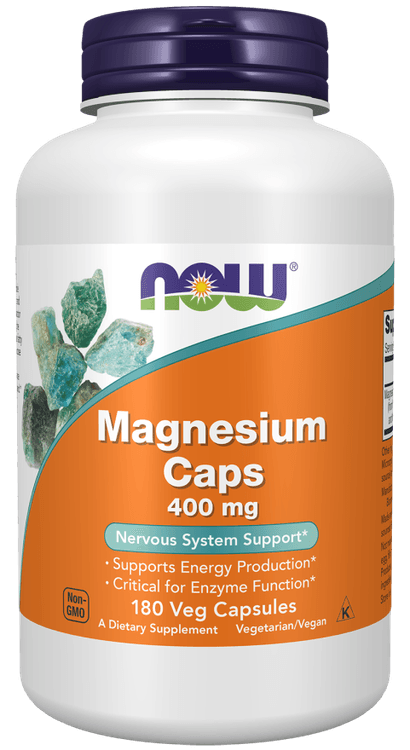 Now Foods - Magnesium 400mg, 180caps