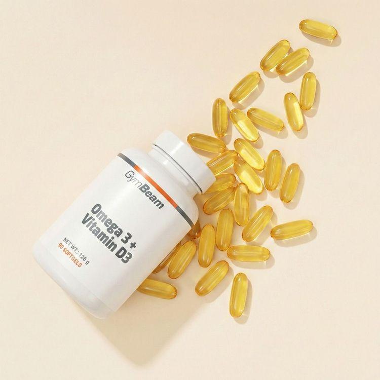 Gymbeam Omega3+vitamin D3, 90caps
