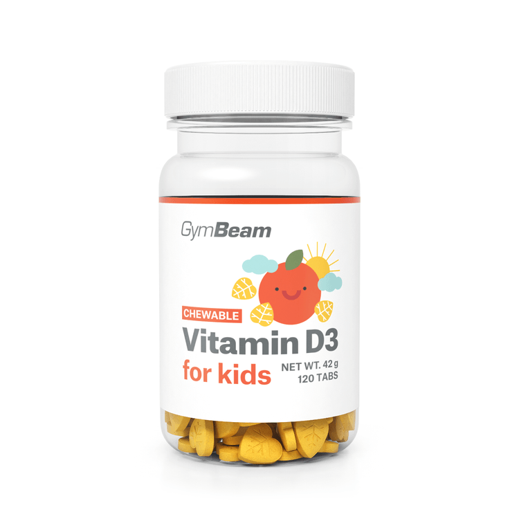 Gymbeam Chewable Vitamin D3 For Kids 400iu, 120tbl, Orange